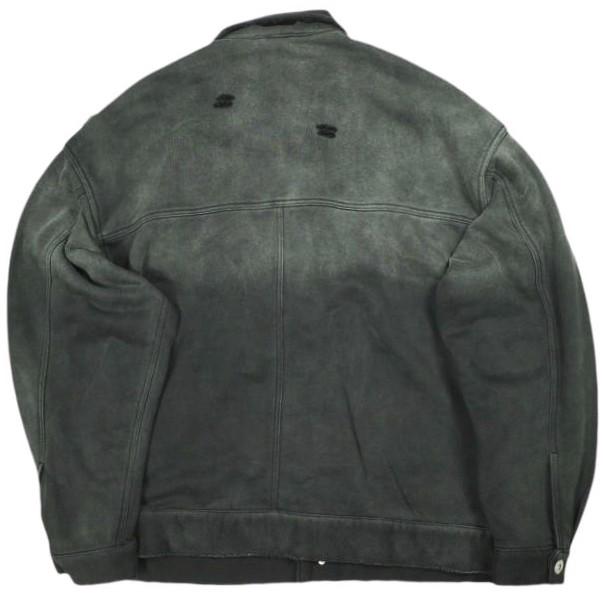 Danke Schon ダンケシェーン SULFUR SWEAT 2ND JACKET ダメージ加工スウェットトラッカージャケット Free BLACK サンプル品 アウター |  | 01