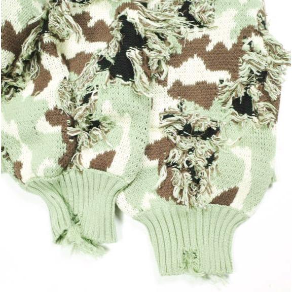Danke Schon ダンケシェーン CAMO KNIT DRIVERS ダメージ加工 カモフラージュドライバーズニット モスグリーン サンプル品 カーディガン |  | 04