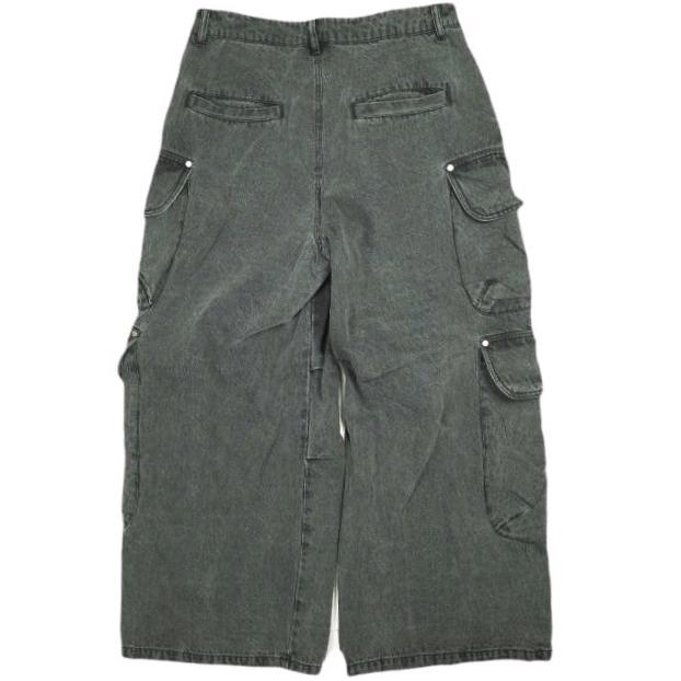 Danke Schon ダンケシェーン 12OZ CHEMICAL DENIM CARGO PANTS 12オンスケミカルデニムカーゴパンツ Free BLACK サンプル品 ボトムス |  | 01