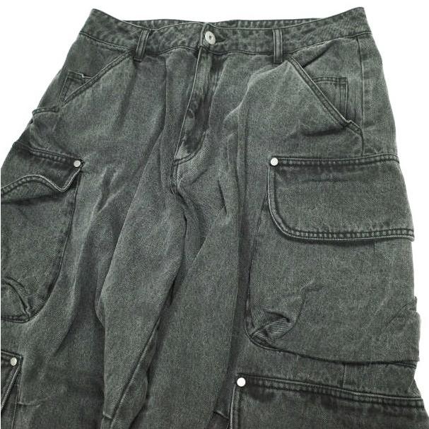 Danke Schon ダンケシェーン 12OZ CHEMICAL DENIM CARGO PANTS 12オンスケミカルデニムカーゴパンツ Free BLACK サンプル品 ボトムス |  | 03