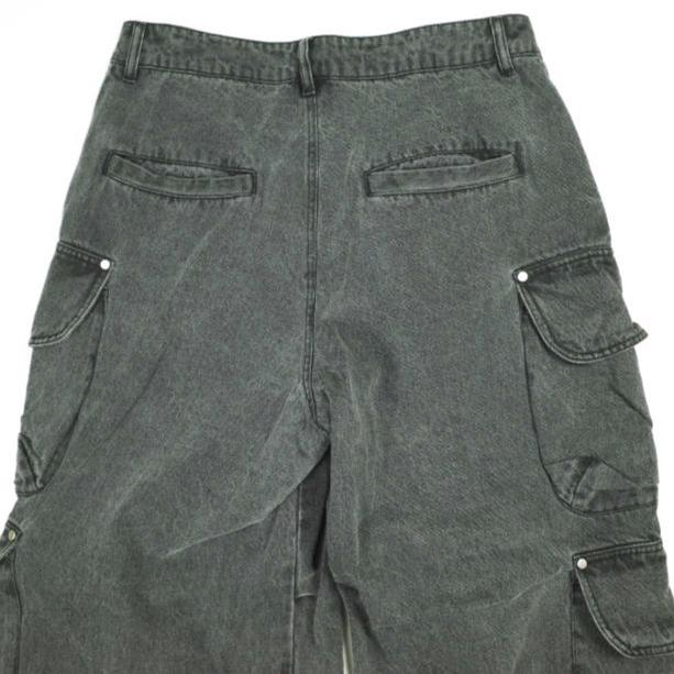 Danke Schon ダンケシェーン 12OZ CHEMICAL DENIM CARGO PANTS 12オンスケミカルデニムカーゴパンツ Free BLACK サンプル品 ボトムス |  | 06