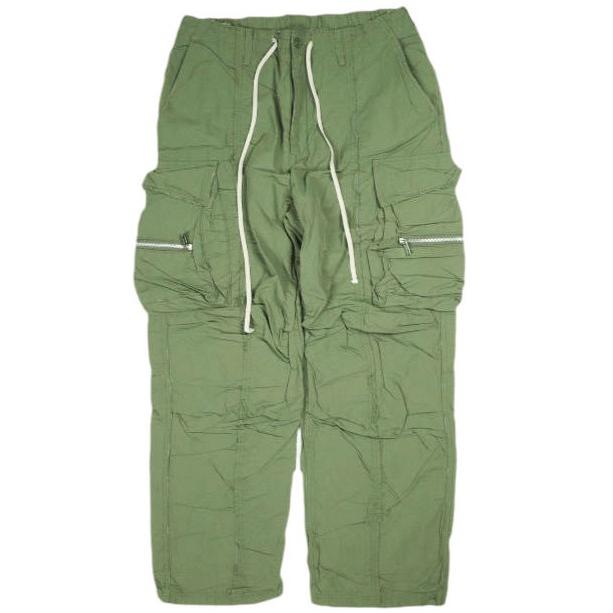 Danke Schon ダンケシェーン 23AW 水溶性ボンディングジップカーゴパンツ Free OLIVE イージー サンプル品 ボトムス g26326 | 