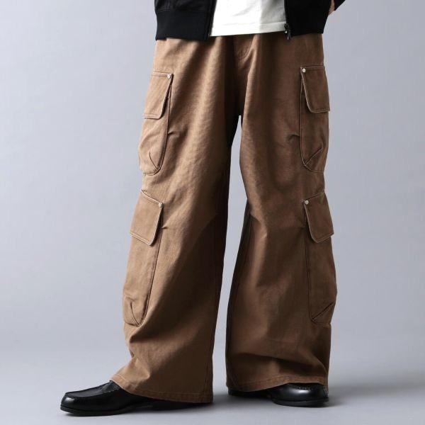 Danke Schon ダンケシェーン 25SS DUCK FLARE BAGGY CARGO PANTS ダックフレアバギーカーゴパンツ フリー BEIGE ワイド サンプル品 g26328 |  | 02
