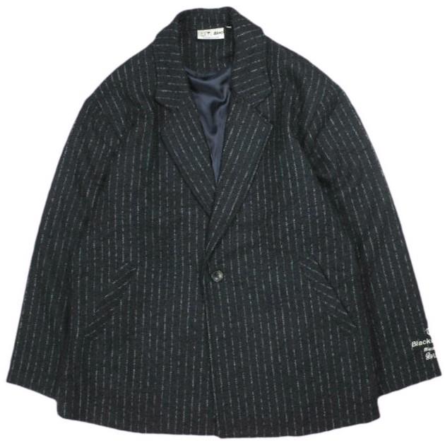 sulvam x BLACK EYE PATCH サルバム ブラックアイパッチ TAILORED JACKET ブークレウール ピンストライプ テーラードジャケット XL NAVY 1B | 