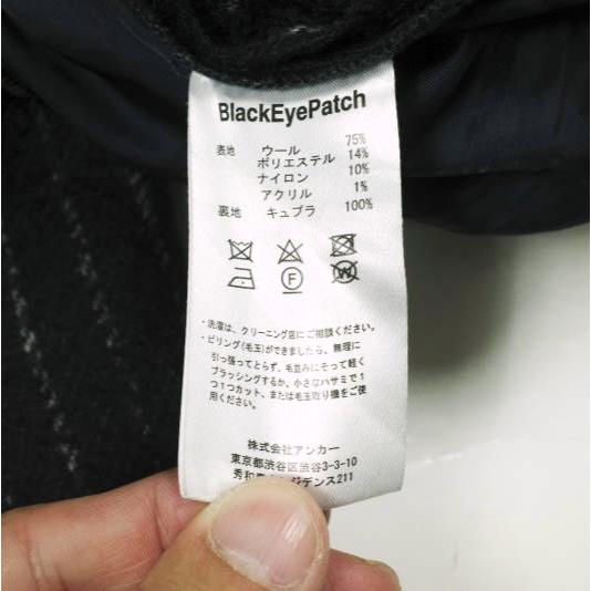 sulvam x BLACK EYE PATCH サルバム ブラックアイパッチ 別注 TAILORED PANTS ブークレウール ピンストライプ テーラードパンツ L NAVY |  | 08