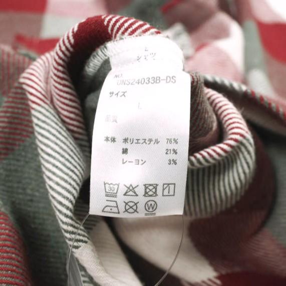 新品 Danke Schon ダンケシェーン 25AW FLANNEL DAMAGE SHIRTS BLOCK ダメージ加工 フランネルチェックシャツ UNS24033B-DS L RED 長袖 |  | 07