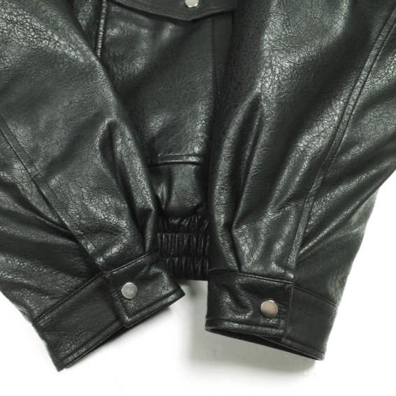 Danke Schon ダンケシェーン PULEATHER A2 BLOUSON フェイクレザー フライトジャケット Free BLACK 革ジャン サンプル品 A-2 ボア アウター |  | 06