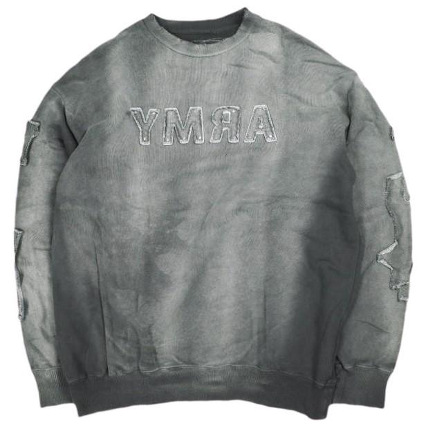 Danke Schon ダンケシェーン 24AW SPRAYED CREW NECK SWEAT スプレークルーネックスウェット 24A-CSL092-DS L BLACK トレーナー 裏毛 YMRA | 