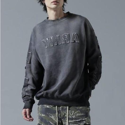 Danke Schon ダンケシェーン 24AW SPRAYED CREW NECK SWEAT スプレークルーネックスウェット 24A-CSL092-DS L BLACK トレーナー 裏毛 YMRA |  | 02