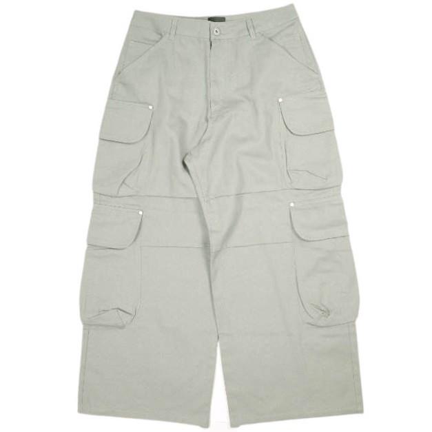 新品 Danke Schon ダンケシェーン 26SS 10oz KATURAGI W-CARGO PANTS カツラギ織り ダブルカーゴパンツ 250934 L GRAY ワイド バギー | 