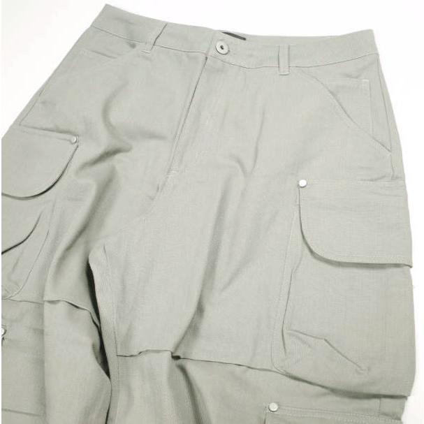 新品 Danke Schon ダンケシェーン 26SS 10oz KATURAGI W-CARGO PANTS カツラギ織り ダブルカーゴパンツ 250934 L GRAY ワイド バギー |  | 03