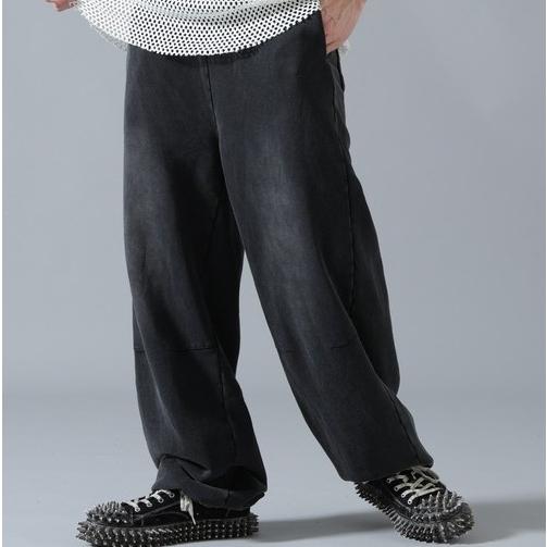 新品 Danke Schon ダンケシェーン WEB＆DEPOT限定 SULFUR SWEAT PANTS 硫化染め スウェットパンツ 250950 L BLACK イージー 裏毛 ボトムス |  | 02