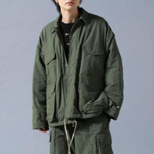 Danke Schon ダンケシェーン BONDING M-65 ダメージ加工ボンディングミリタリージャケット Free OLIVE サンプル品 中綿 アウター g26351 |  | 02