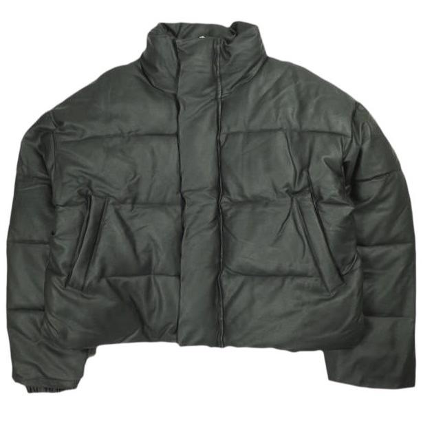 Danke Schon ダンケシェーン COATING SHORT BLOUSON コーティングショートブルゾン Free BLACK サンプル品 フェイクレザー 中綿 ジャケット | 