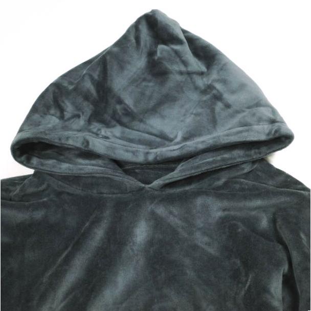 Danke Schon ダンケシェーン W-FACE VELOUR PULL HOODY ダブルフェイス ベロアプルオーバーパーカー Free チャコールグレー サンプル品 |  | 03