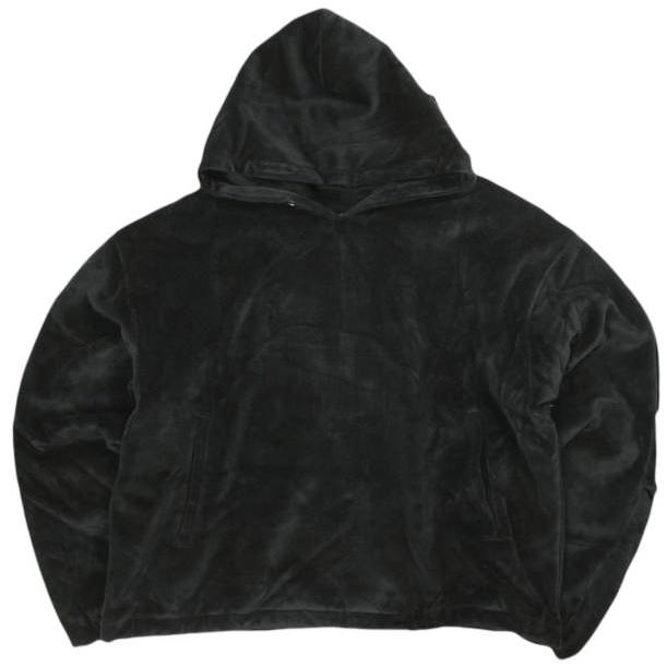 Danke Schon ダンケシェーン W-FACE VELOUR PULL HOODY ダブルフェイス ベロアプルオーバーパーカー Free BLACK サンプル品 トップス | 