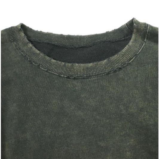 Danke Schon ダンケシェーン Distressed Oversized Sweatshirt 裏毛 ダメージ加工オーバーサイズスウェット BLACK トレーナー サンプル品 |  | 02