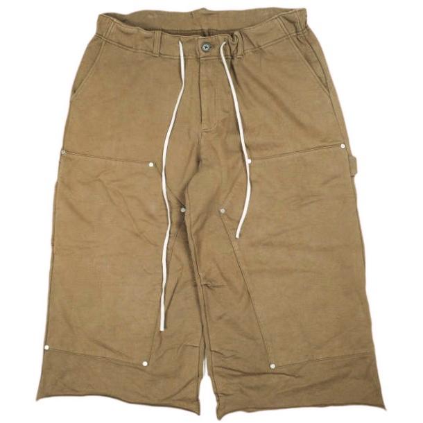 Danke Schon ダンケシェーン 480HW SWEAT W-KNEE CROPPED PANTS スウェットダブルニークロップドパンツ Free BROWN サンプル品 ショーツ | 