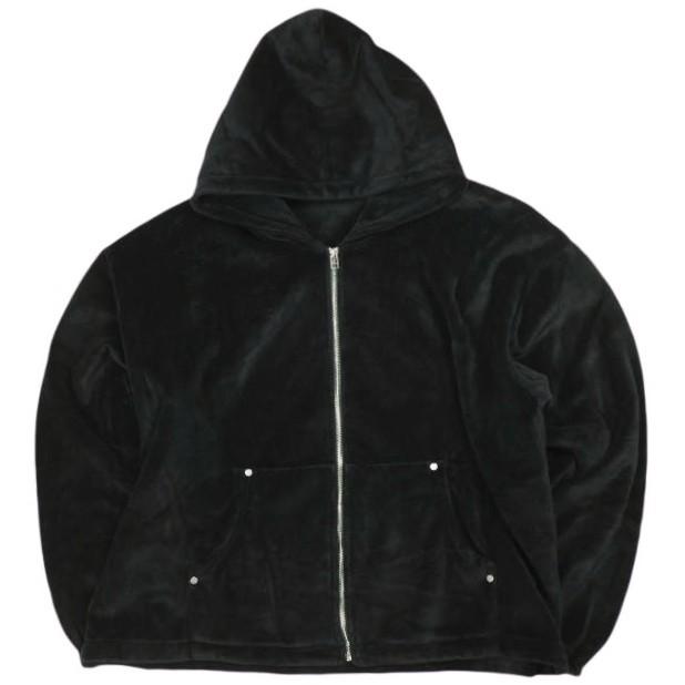 Danke Schon ダンケシェーン VELOUR ZIP HOODIE ベロアジップパーカー Free BLACK サンプル品 トップス g26370 | 