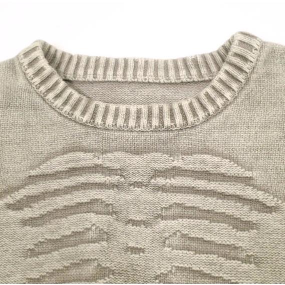 Danke Schon ダンケシェーン BORN KNIT ウォッシュ加工 ボーンクルーネックニット Free BROWN BEIGE セーター サンプル品 トップス g26372 |  | 03