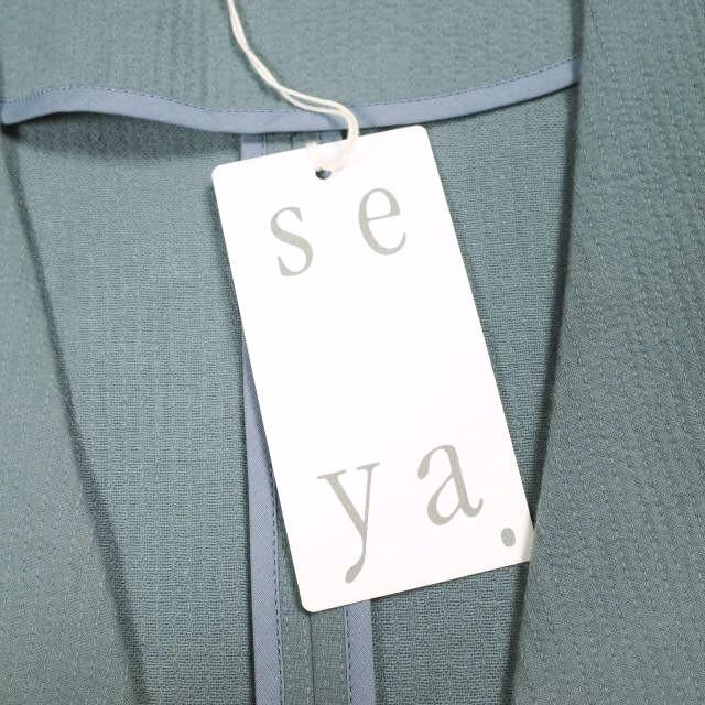 新品 seya. セヤ 20SS COLLARLESS JACKET SASHIKO TRIPLE COTTON