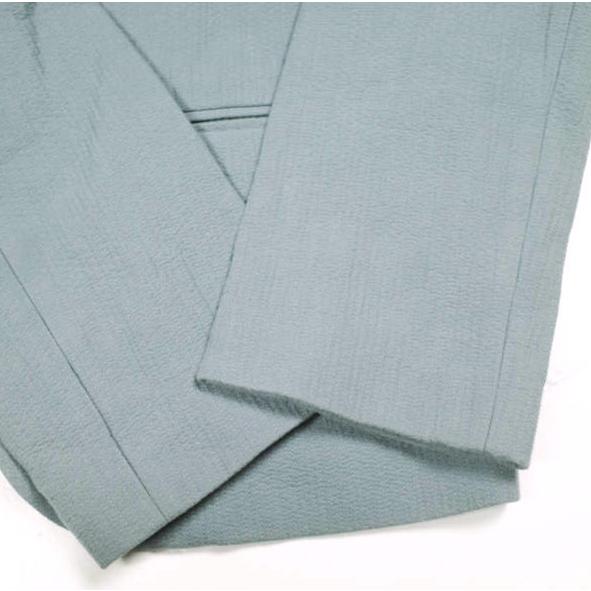 seya. セヤ 20SS 日本製 COLLARLESS JACKET SASHIKO TRIPLE COTTON カラーレスジャケット 刺し子トリプルコットン BW06-4 L BLUE GREY 定価86,680円 Season#06 ノーカラー Cristaseya アウター【新古品】【中古】【seya.】 新品 seya. セヤ 20SS COLLARLESS JACKET SASHIKO TRIPLE COTTON