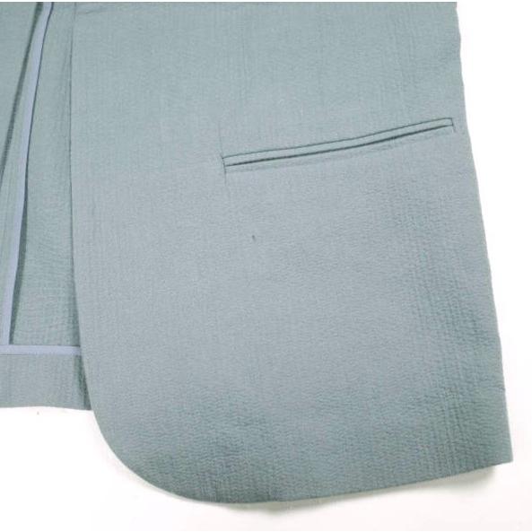 新品 seya. セヤ 20SS COLLARLESS JACKET SASHIKO TRIPLE COTTON