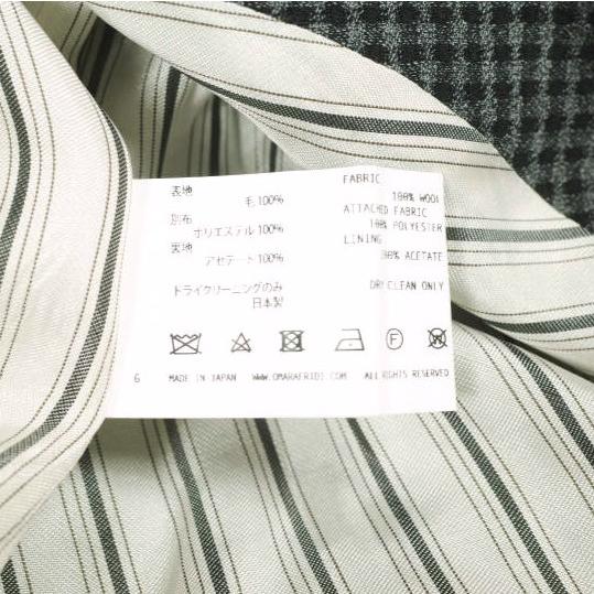 新品 Omar Afridi オマールアフリディ 21SS AUTOMATISM JACKET GINGHAM CHECK ギンガムチェック ウールジャケット M GRAY 定価90,200円 |  | 09