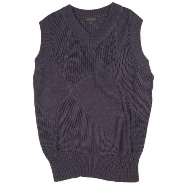 新品 Omar Afridi オマールアフリディ 22SS PANELLED VEST パネルVネックニットベスト 46 ARABIS PURPLE セーター 定価66,000円 トップス | 