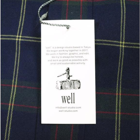 新品 well ウェル 21AW 日本製 HEMMING SHIRT ウールチェックシャツ WB21YY01 1 NAVY 長袖 トップス g26409 |  | 03