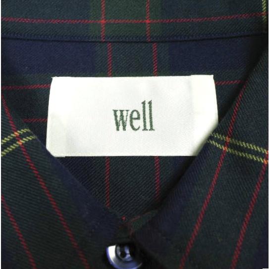 新品 well ウェル 21AW 日本製 HEMMING SHIRT ウールチェックシャツ WB21YY01 1 NAVY 長袖 トップス g26409 |  | 07