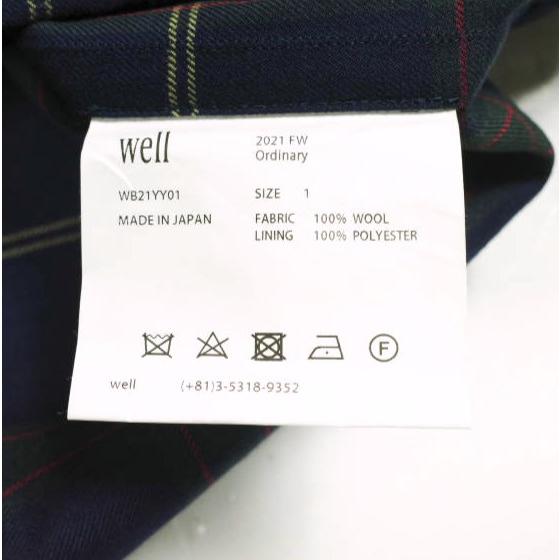 新品 well ウェル 21AW 日本製 HEMMING SHIRT ウールチェックシャツ WB21YY01 1 NAVY 長袖 トップス g26409 |  | 08