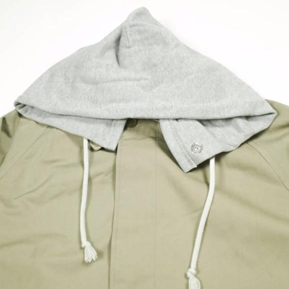新品 un/unbient アン ウールコットンギャバジン バルマカーンコート UNACT0819 2 KHAKI アンビエント フード ステンカラー 定価104,500円 |  | 05