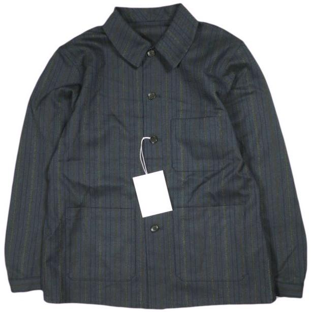 新品 un/unbient アン tatシリーズ ファーストグランスジャケット 3 Navy Stripe アンビエント ストライプ カバーオール 定価58,300円 | 