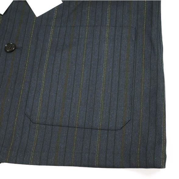 新品 un/unbient アン tatシリーズ ファーストグランスジャケット 3 Navy Stripe アンビエント ストライプ カバーオール 定価58,300円 |  | 05