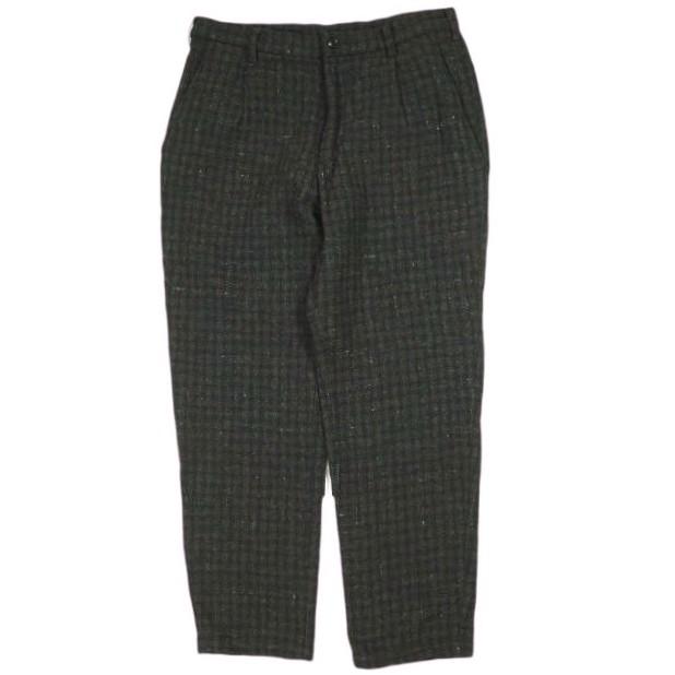 新品 un/unbient アン CLASSIC WOOL TWEED 1TUCK PANTS クラシックウールツイード1タックパンツ UNAP4319 2 Black Brown Check チェック | 