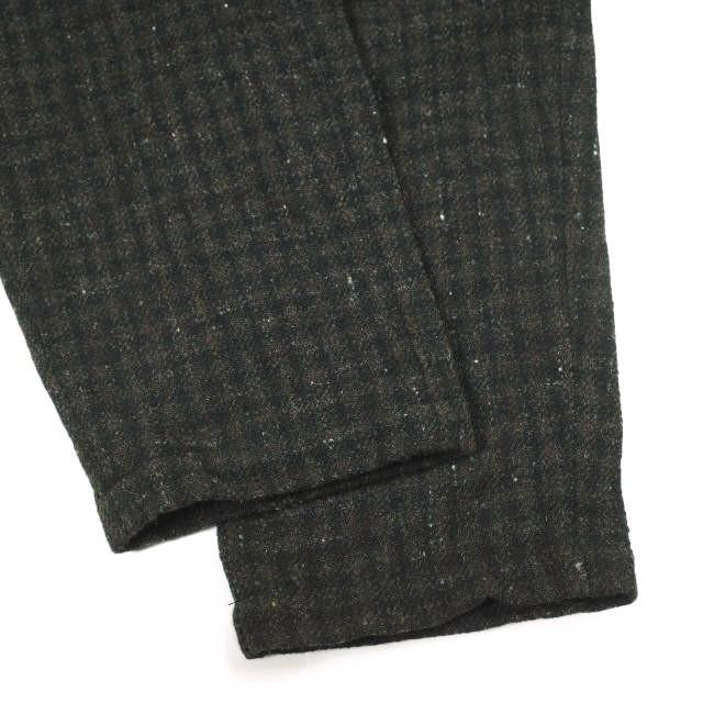 新品 un/unbient アン CLASSIC WOOL TWEED 1TUCK PANTS クラシックウールツイード1タックパンツ UNAP4319 2 Black Brown Check チェック |  | 06