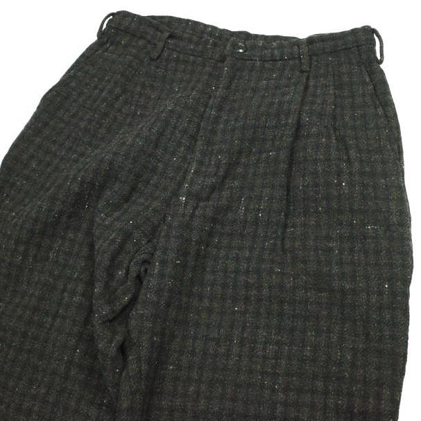 新品 un/unbient アン CLASSIC WOOL TWEED 2TUCK PANTS クラシックウールツイード2タックパンツ UNAP4419 2 Black Brown Check チェック |  | 04