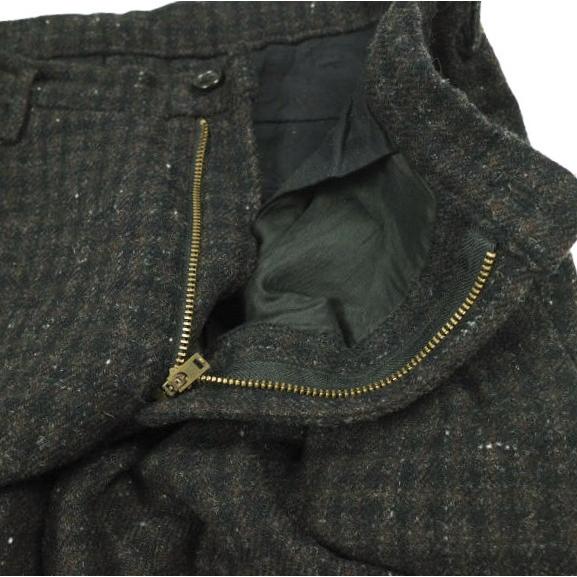 新品 un/unbient アン CLASSIC WOOL TWEED 2TUCK PANTS クラシックウールツイード2タックパンツ UNAP4419 2 Black Brown Check チェック |  | 05