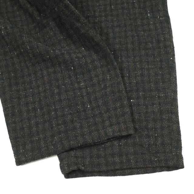 新品 un/unbient アン CLASSIC WOOL TWEED 2TUCK PANTS クラシックウールツイード2タックパンツ UNAP4419 2 Black Brown Check チェック |  | 07