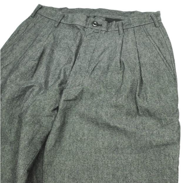 新品 un/unbient アン 2TUCK TROUSERS コットンウールツータックトラウザーズ 3 CHARCOAL アンビエント ワイド バギー パンツ 定価38,500円 |  | 03
