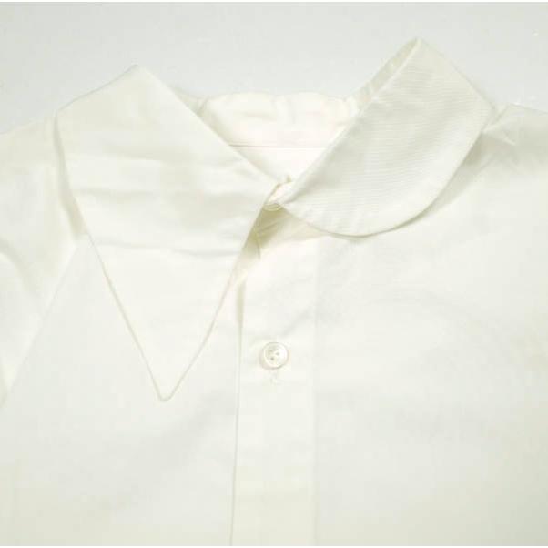 NOBUYUKI MATSUI ノブユキマツイ 日本製 コットンシルク アシンメトリーカラーシャツ 2 IVORY 長袖 トップス g26438 |  | 03