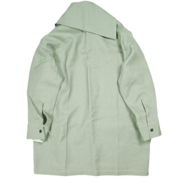 Omar Afridi オマールアフリディ 22AW DISTORTED SHIRT COTTON TWILL 変形 オーバーサイズシャツ 46 MINT GREEN ロング丈 定価95,700円 |  | 01