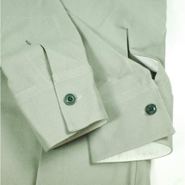 Omar Afridi オマールアフリディ 22AW DISTORTED SHIRT COTTON TWILL 変形 オーバーサイズシャツ 46 MINT GREEN ロング丈 定価95,700円 |  | 05
