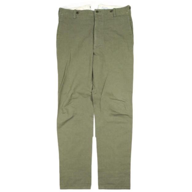 The crooked Tailor ザクルーキットテーラー 日本製 Pret-a-porter Work Trousers コットンツイル ワークトラウザーズ 46 Olive パンツ | 