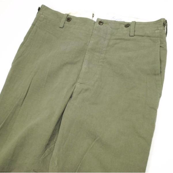 The crooked Tailor ザクルーキットテーラー 日本製 Pret-a-porter Work Trousers コットンツイル ワークトラウザーズ 46 Olive パンツ |  | 03