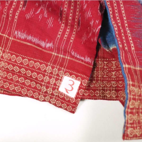 PERIOD FEATURES ピリオドフィーチャーズ Indian Cotton Patchwork Open Collar Shirt S/S オープンカラーシャツ PF-DK-004 3 BLUE/RED |  | 06