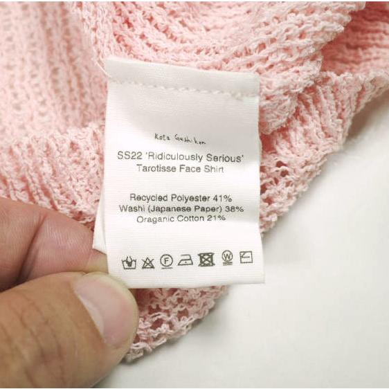 Kota Gushiken コウタグシケン 22SS 日本製 Tarotisse Face Shirt タロティスフェイスシャツ KGSS22-K02 2 Pink 半袖 ニット 開襟 トップス |  | 06