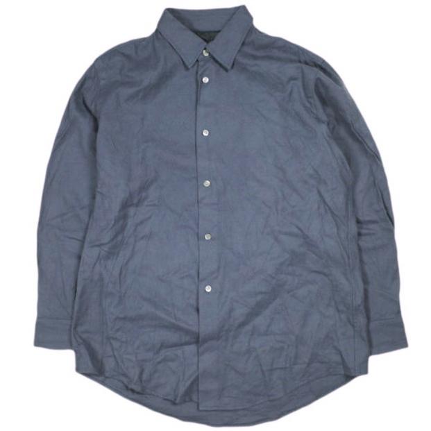 un/unbient アン 23AW 日本製 REGULAR COLLAR SHIRTS super140s wool flannel レギュラーカラーシャツ UNSH31 1 FADED BLUE アンビエント | 