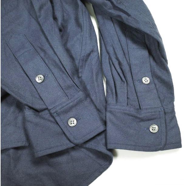un/unbient アン 23AW 日本製 REGULAR COLLAR SHIRTS super140s wool flannel レギュラーカラーシャツ UNSH31 1 FADED BLUE アンビエント |  | 03